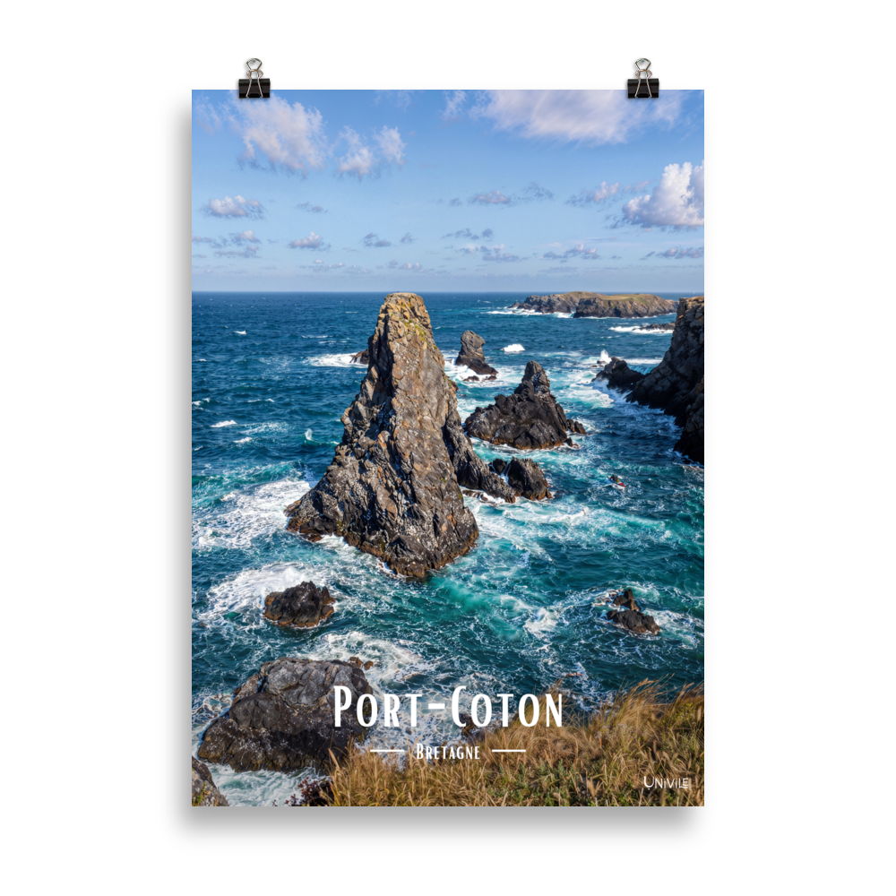 Affiche de Bretagne Port-Coton 50 × 70 cm / Sans cadre - Univile Bretagne