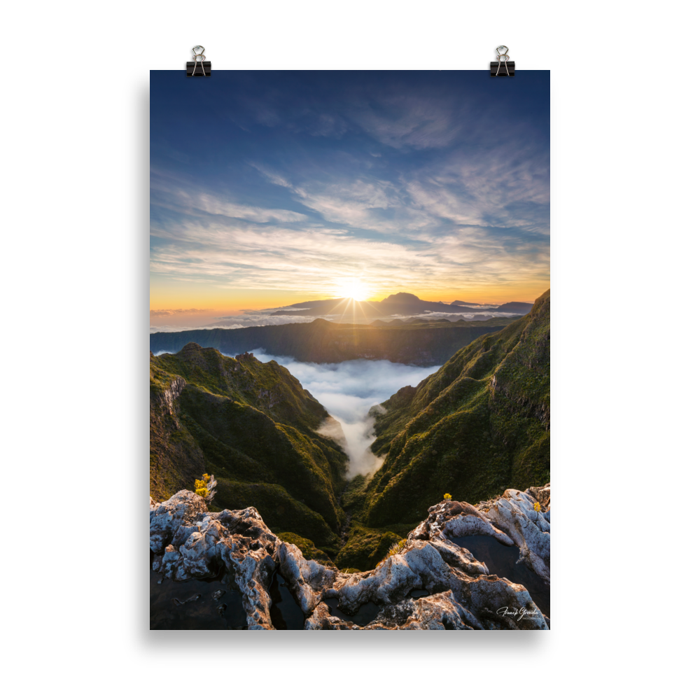 Affiche de La Réunion Rivière des Remparts au Crépuscule 50 × 70 cm / Sans cadre - photographie Franck Grondin