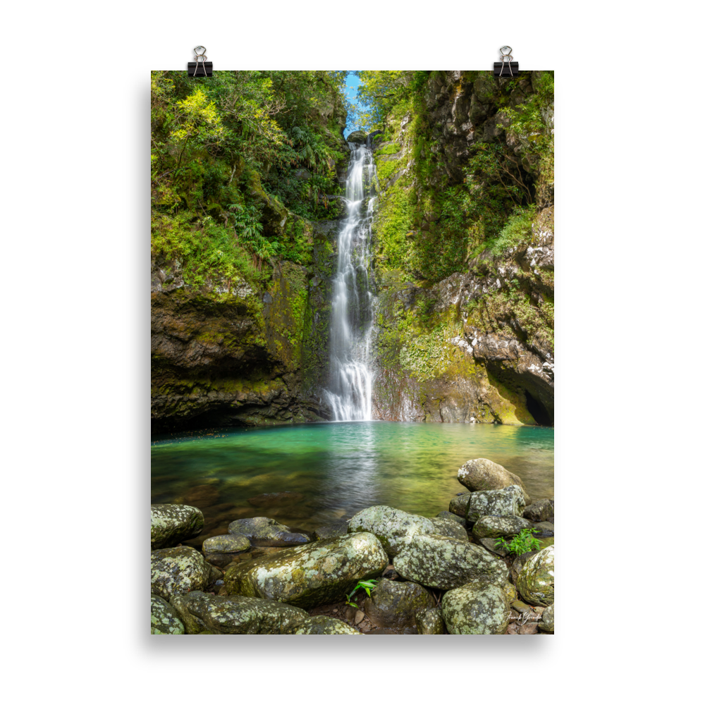 Affiche de La Réunion Cascade du Bassin Chouchou 50 × 70 cm / Sans cadre - photographie Franck Grondin