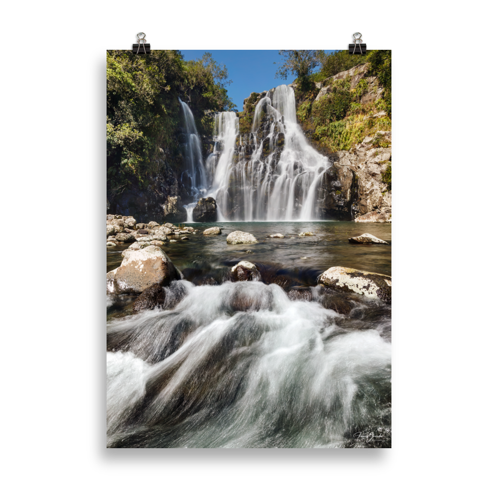 Affiche de La Réunion Cascade du Bassin Carrosse 50 × 70 cm / Sans cadre - photographie Franck Grondin