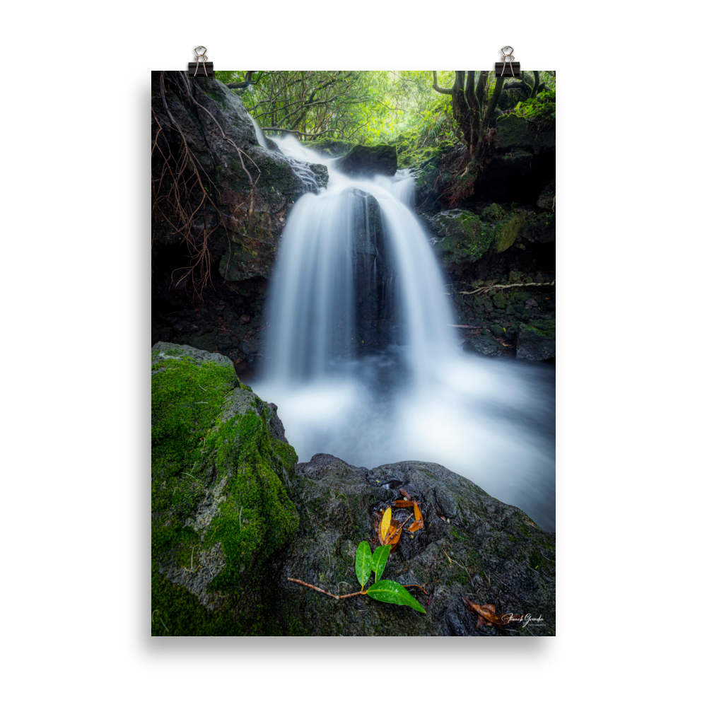 Affiche de La Réunion Cascade du Pont Rouge, Le Tremblet 50 × 70 cm / Sans cadre - photographie Franck Grondin