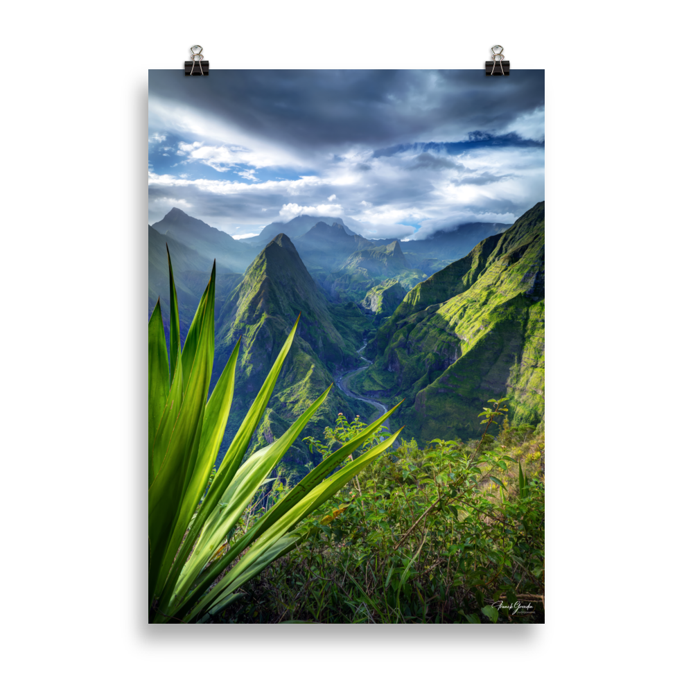 Affiche de La Réunion Mafate, Ciel Tourmenté 50 × 70 cm / Sans cadre - photographie Franck Grondin