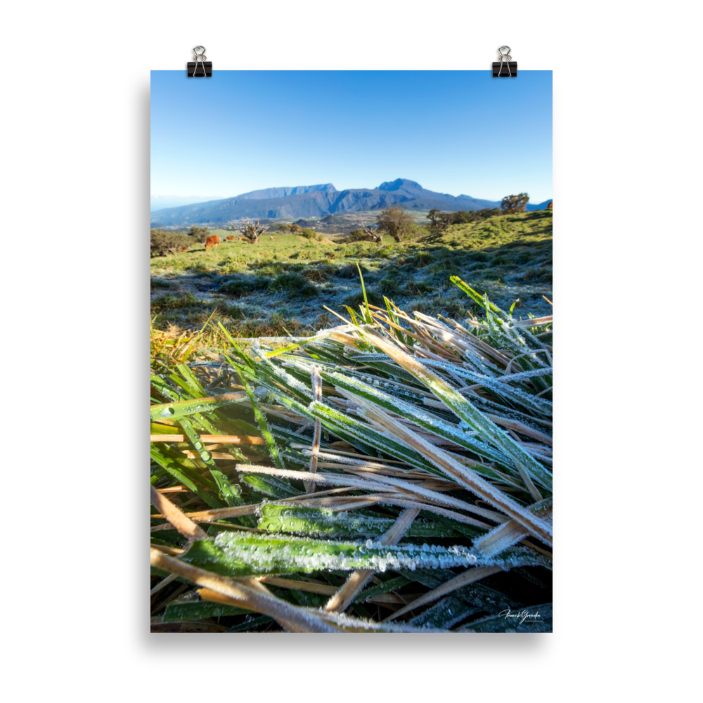 Affiche de La Réunion Givre sur les Hauts du Volcan 50 × 70 cm / Sans cadre - photographie Franck Grondin