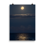 Affiche de La Réunion Lune Rousse sur l'Océan 50 × 70 cm / Sans cadre - photographie Franck Grondin