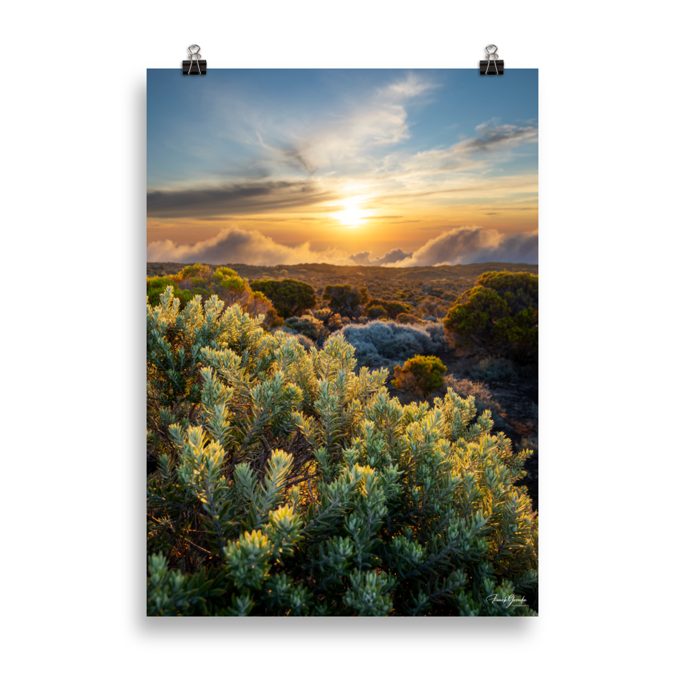 Affiche de La Réunion Crépuscule sur le Pas des Sables 50 × 70 cm / Sans cadre - photographie Franck Grondin