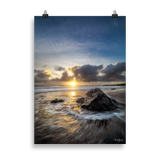 Affiche de La Réunion Coucher de Soleil sur Bois Blanc 50 × 70 cm / Sans cadre - photographie Franck Grondin