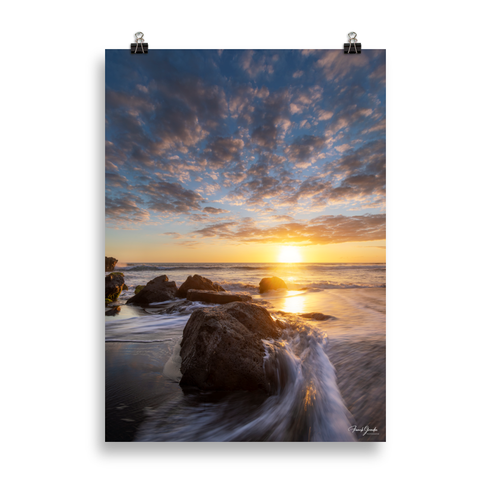 Affiche de La Réunion Coucher de Soleil à la Pointe du Diable 50 × 70 cm / Sans cadre - photographie Franck Grondin