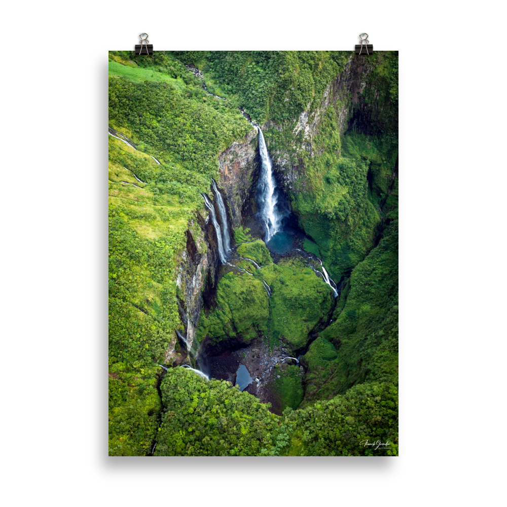 Affiche de La Réunion Le Trou de Fer vu du Ciel 50 × 70 cm / Sans cadre - photographie Franck Grondin