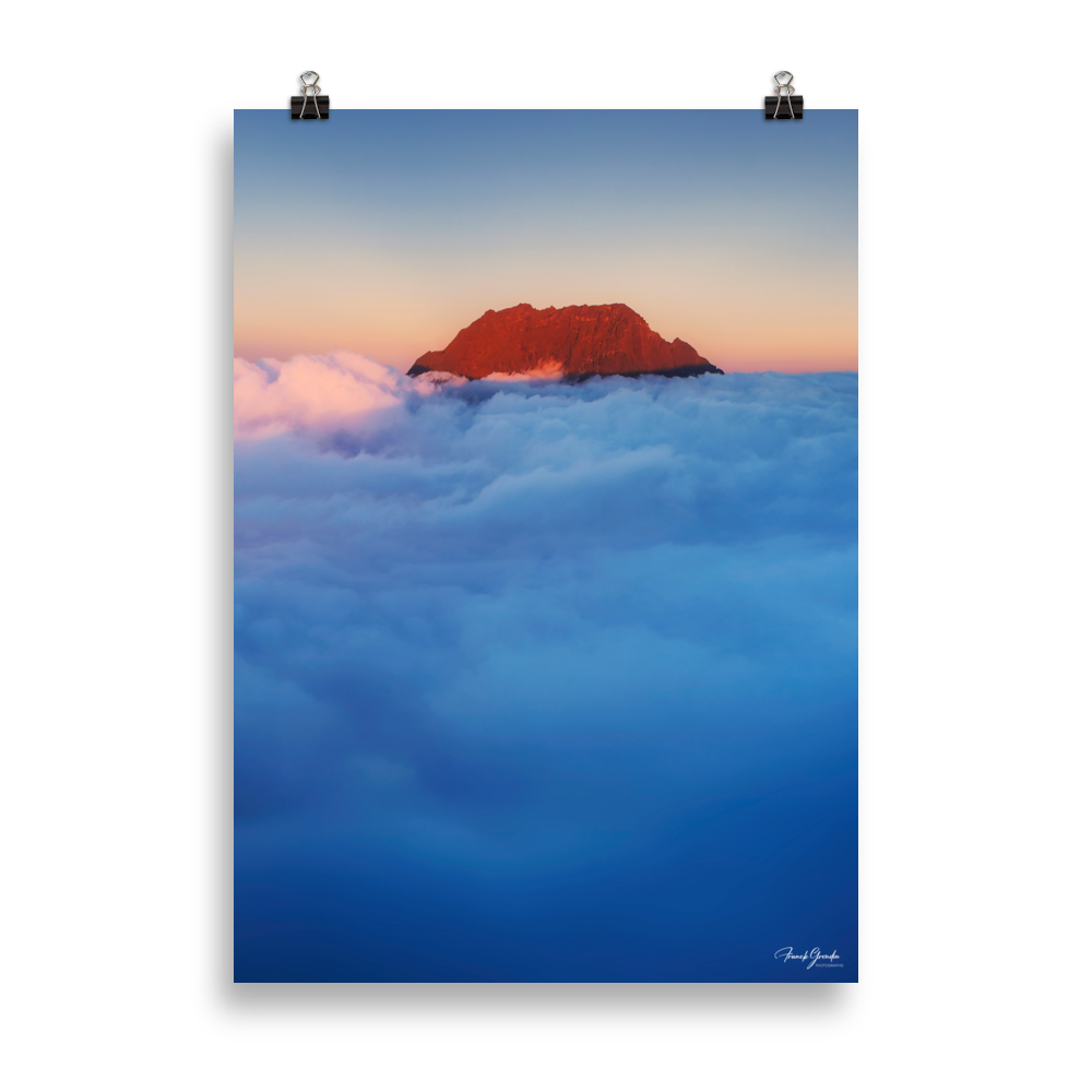 Affiche de La Réunion Gros Morne, Mer de Nuages 50 × 70 cm / Sans cadre - photographie Franck Grondin