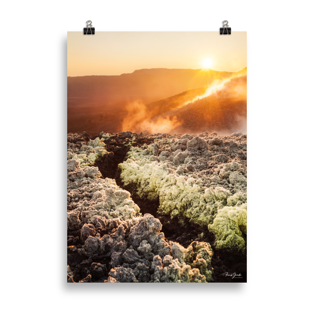 Affiche de La Réunion Éruption d'Août 2015 50 × 70 cm / Sans cadre - photographie Franck Grondin