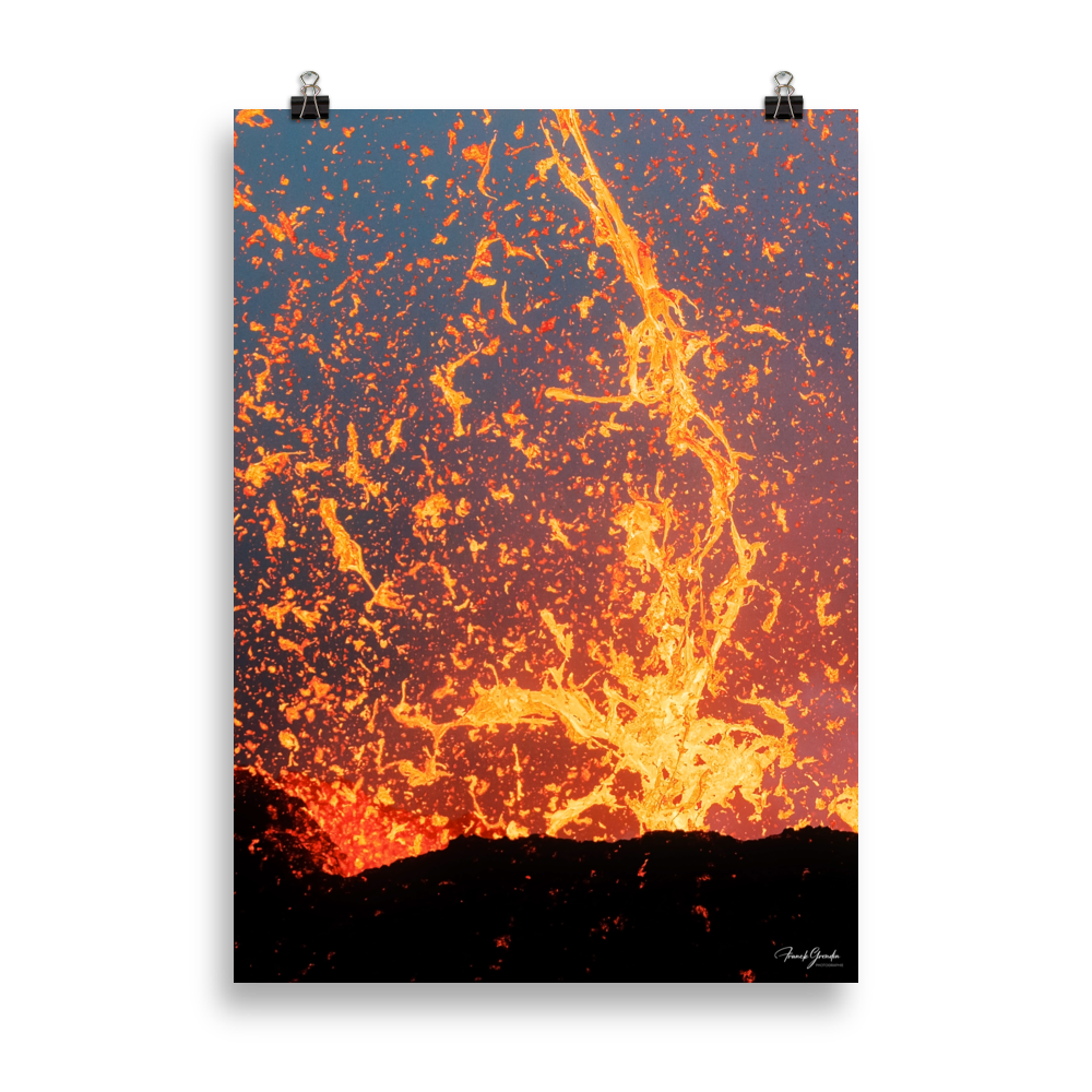 Affiche de La Réunion Fontaine de Lave, Août 2015 50 × 70 cm / Sans cadre - photographie Franck Grondin