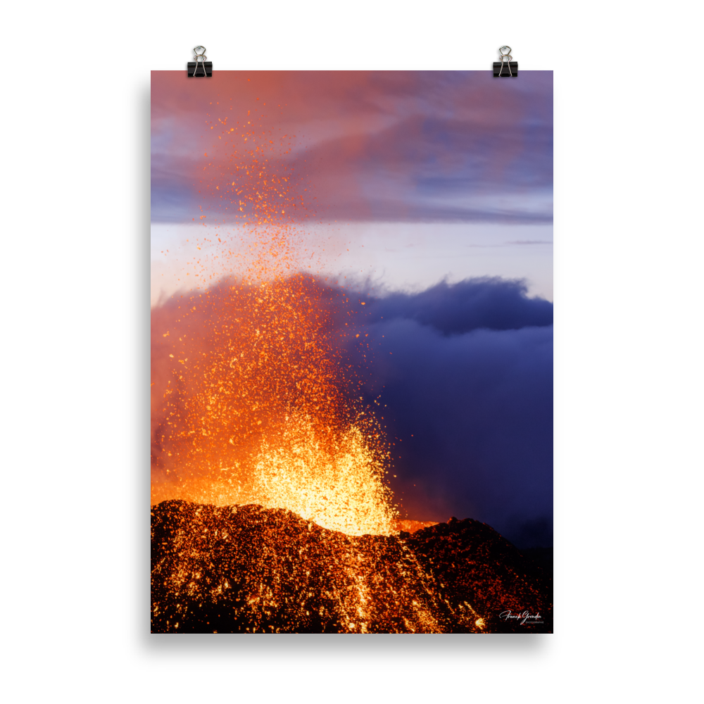 Affiche de La Réunion Rivière de Lave, Août 2015 50 × 70 cm / Sans cadre - photographie Franck Grondin
