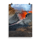 Affiche de La Réunion Le Piton de la Fournaise vu du Ciel 50 × 70 cm / Sans cadre - photographie Franck Grondin