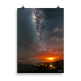 Affiche de La Réunion La Fournaise sous la Voie Lactée 50 × 70 cm / Sans cadre - photographie Franck Grondin