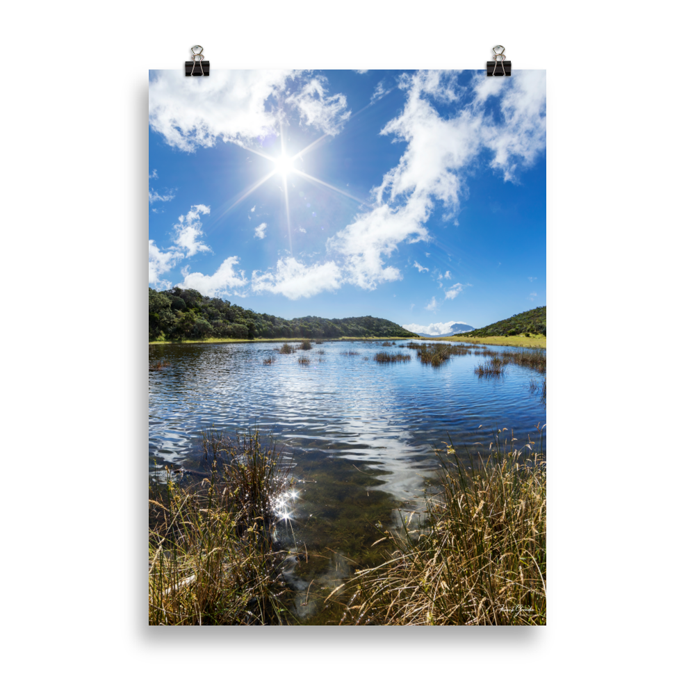 Affiche de La Réunion Le Lac Argamasse 50 × 70 cm / Sans cadre - photographie Franck Grondin