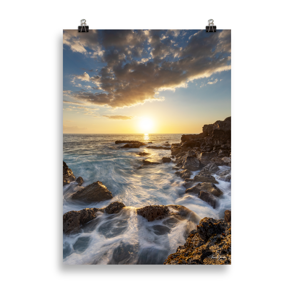 Affiche de La Réunion Crépuscule près du Gouffre 50 × 70 cm / Sans cadre - photographie Franck Grondin