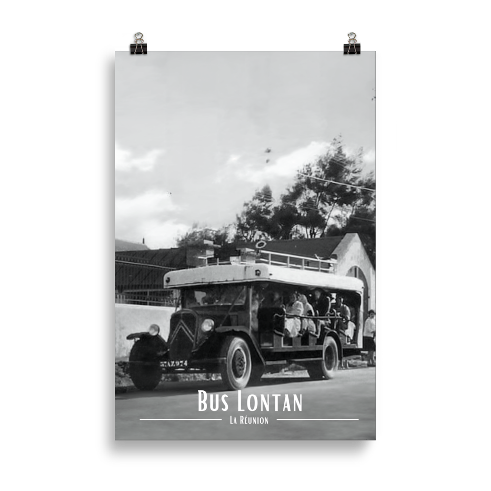 Affiche de la Réunion Car Courant d’Air Noir & Blanc 61 × 91 cm / Sans Cadre - Univile