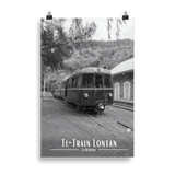 Affiche de La Réunion Ti-Train Lontan Noir & Blanc 61 × 91 cm / Sans Cadre - Univile