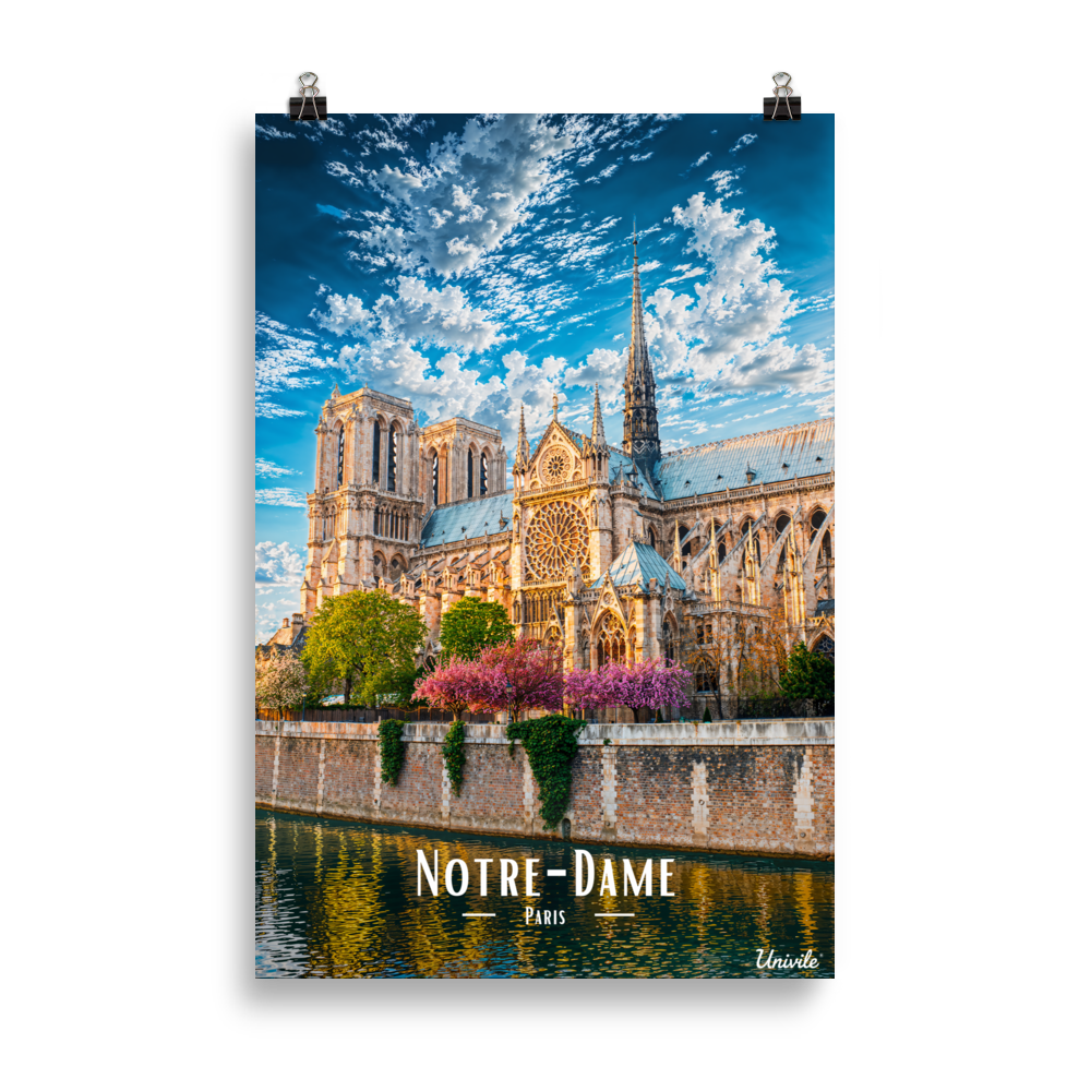 Affiche de Paris Notre-Dame 61 × 91 cm / Sans Cadre - Univile