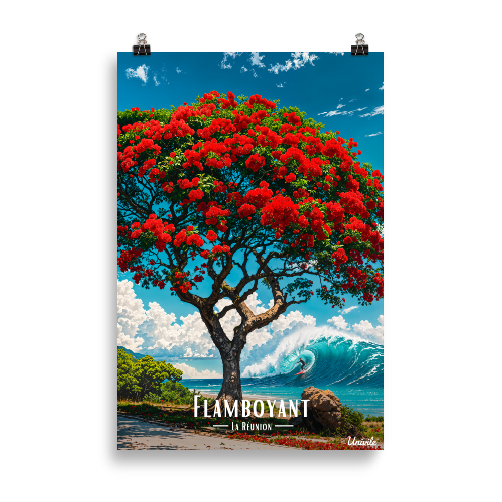 Affiche de La Réunion Flamboyant du Lagon 61 × 91 cm / Sans cadre - Univile La Réunion