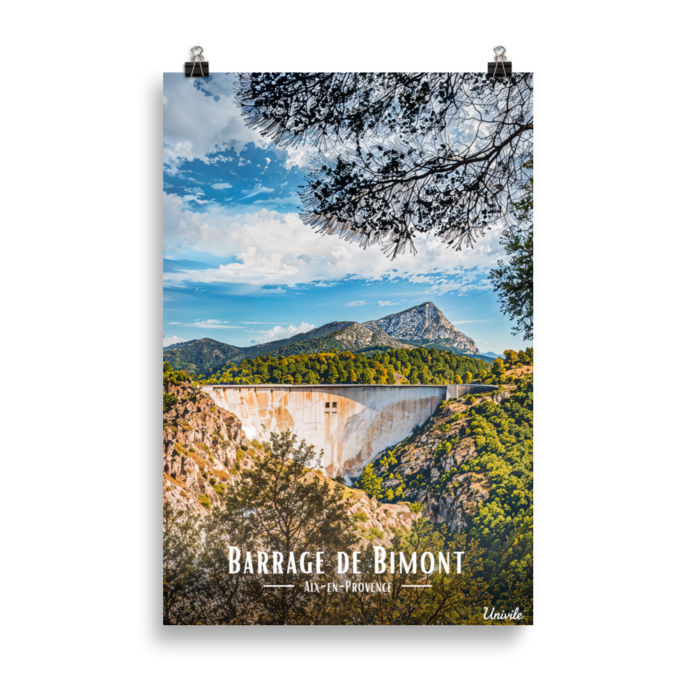Affiche Barrage de la Sainte-Victoire  61 × 91 cm / Sans Cadre - Univ'île