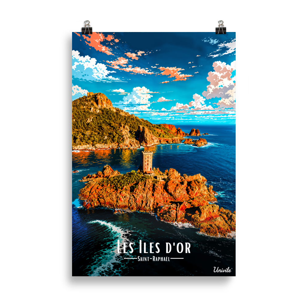 Affiche de Saint-Raphaël Les Îles d’Or 61 × 91 cm / Sans Cadre - Univile