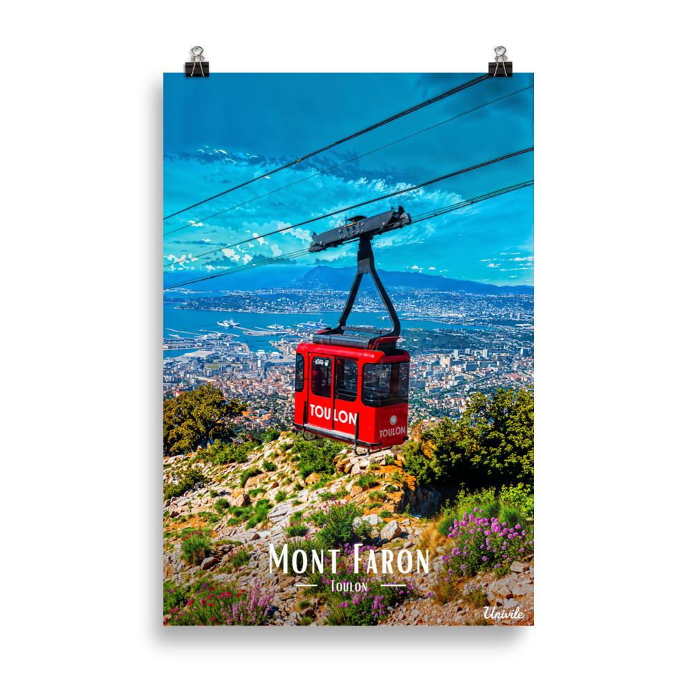 Affiche de Toulon Mont Faron 61 × 91 cm / Sans Cadre - Univile