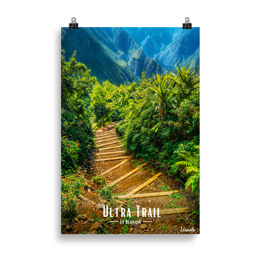 Affiche de la Réunion Ultra Trail 61 × 91 cm / Sans Cadre - Univile