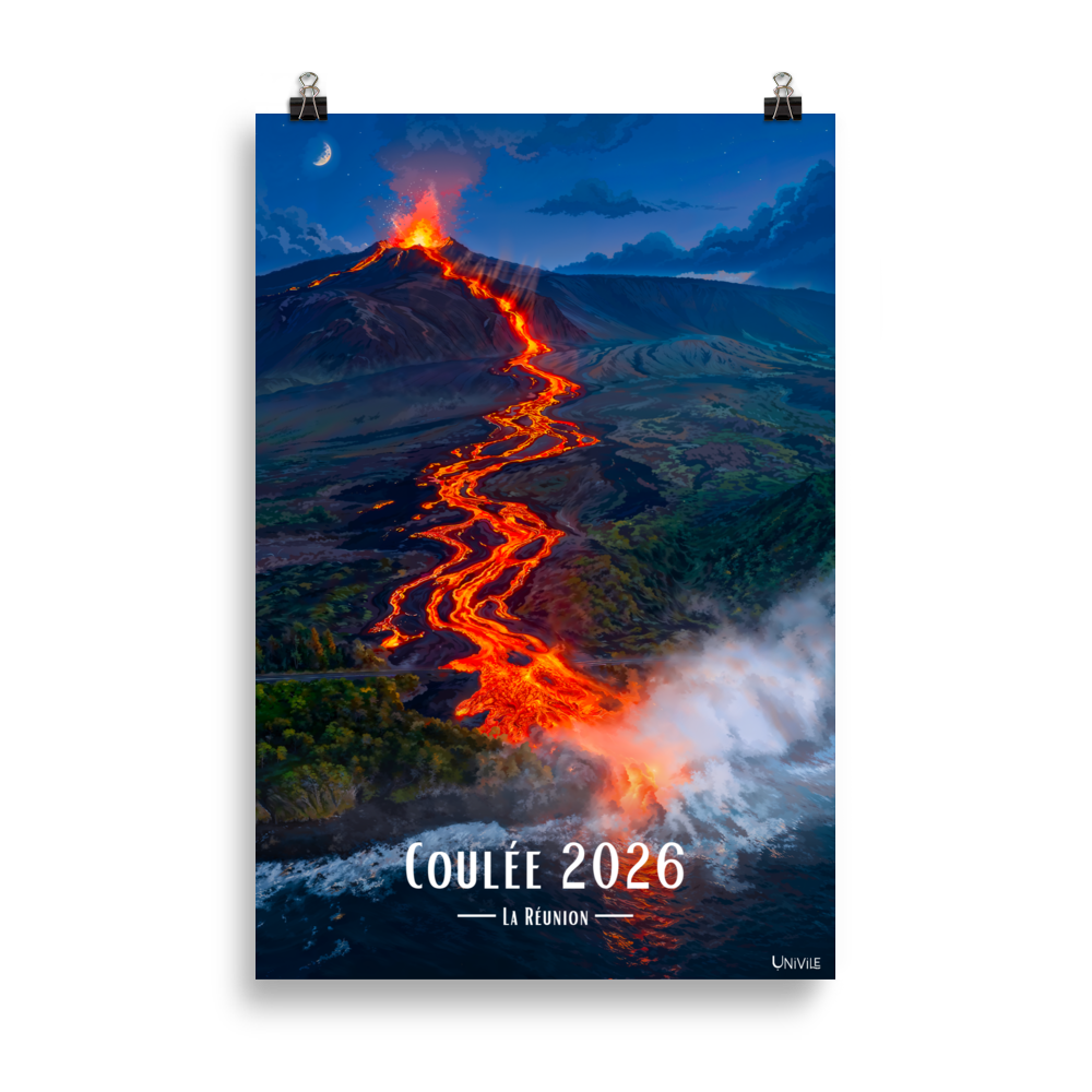 Affiche de La Réunion Coulée 2026 61 × 91 cm / Sans cadre - Univile La Réunion