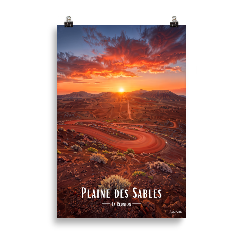 Affiche de La Réunion Plaine des Sables 61 × 91 cm / Sans cadre - Univile La Réunion