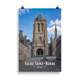 Affiche de Bretagne Église Saint-Ronan 61×91 cm / Sans cadre - Univile Bretagne