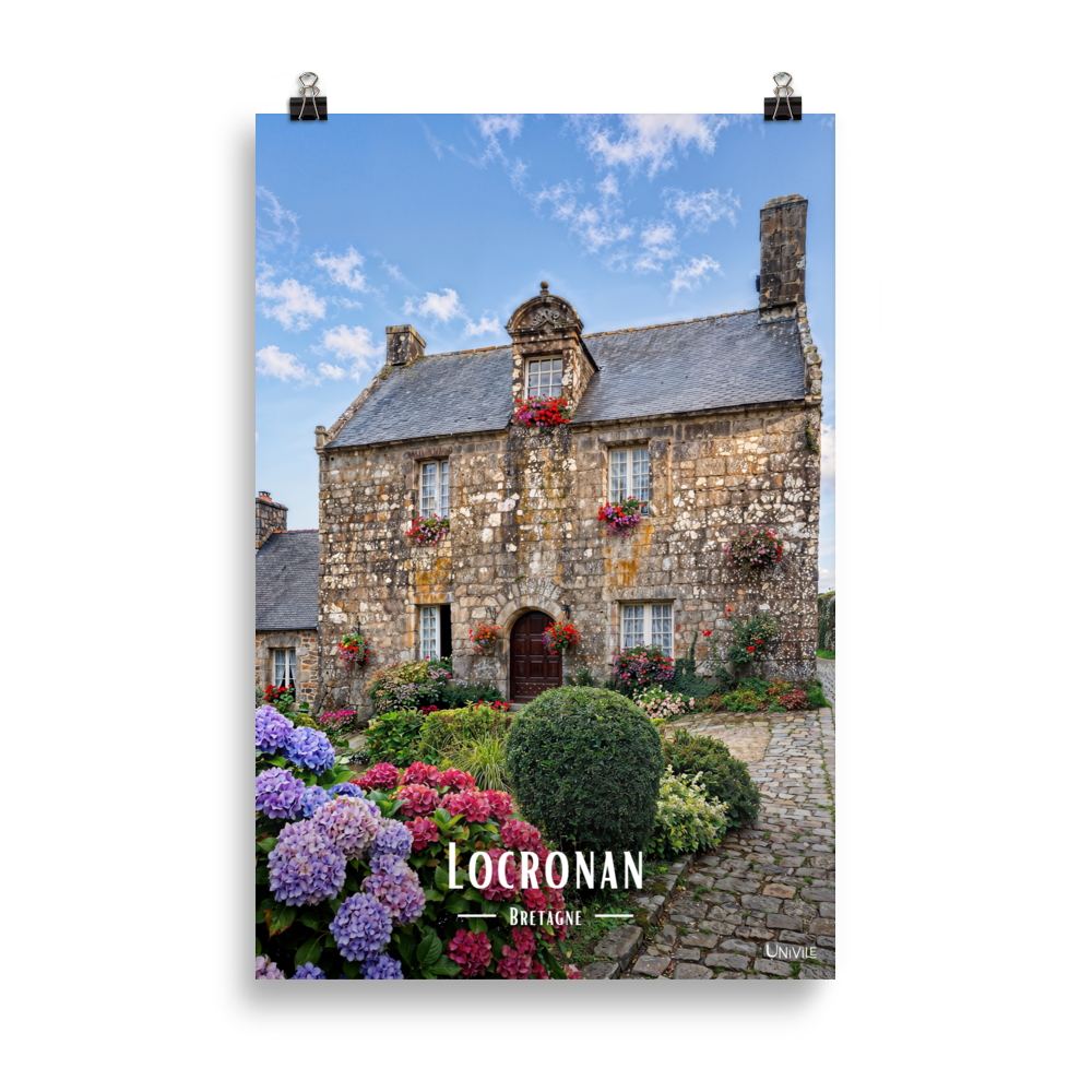 Affiche de Bretagne Locronan 61 × 91 cm / Sans cadre - Univile Bretagne