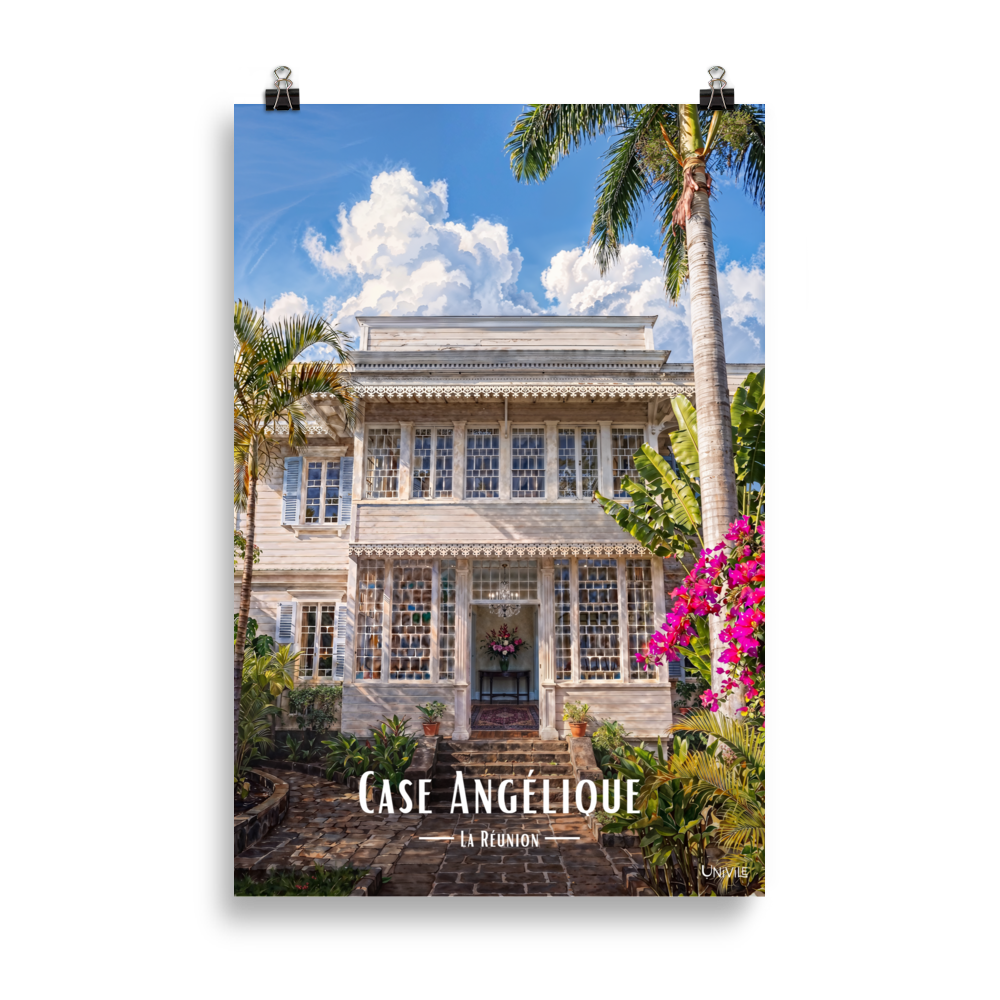 Affiche de La Réunion Case Angélique 61 × 91 cm / Sans cadre - Univile La Réunion