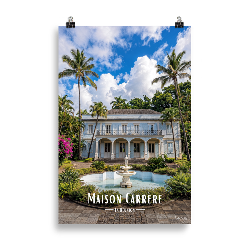 Affiche de La Réunion Maison Carrère 61 × 91 cm / Sans cadre - Univile La Réunion