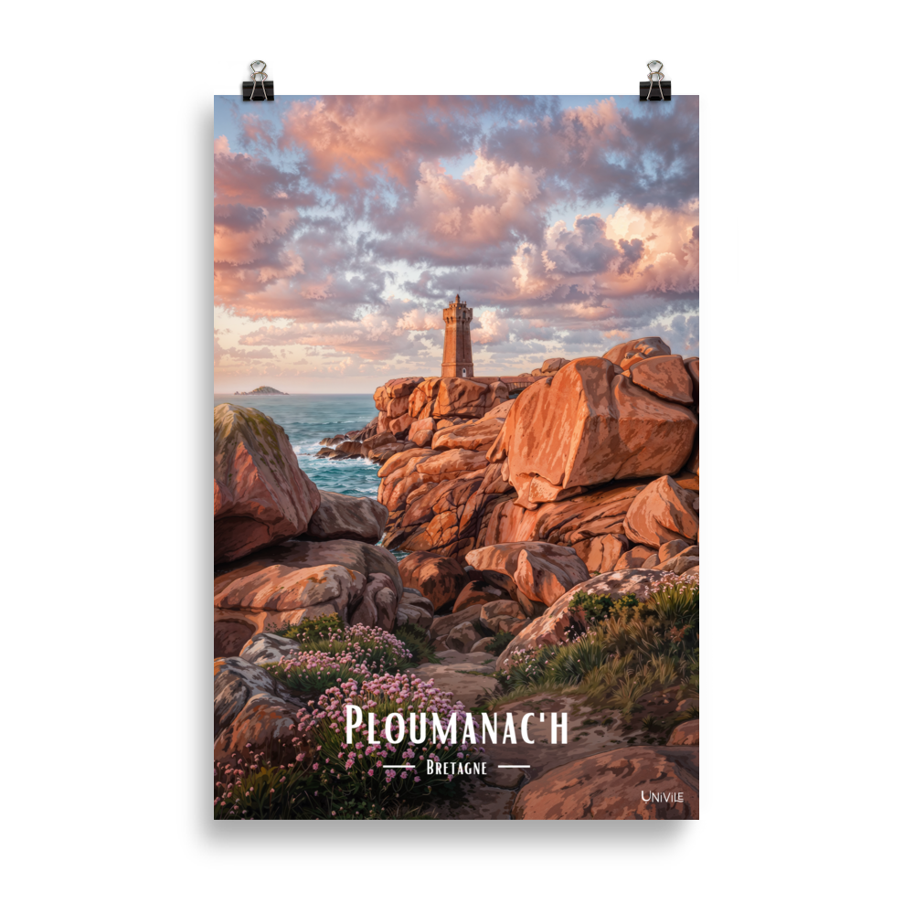 Affiche de Bretagne Ploumanac'h 61 × 91 cm / Sans cadre - Univile Bretagne