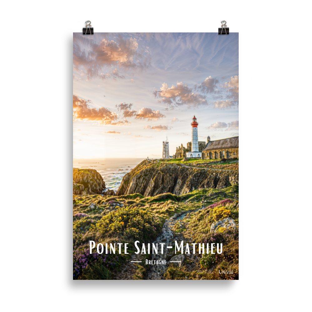 Affiche de Bretagne Pointe Saint-Mathieu 61 × 91 cm / Sans cadre - Univile Bretagne
