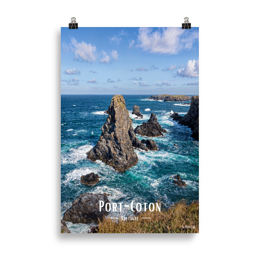 Affiche de Bretagne Port-Coton 61 × 91 cm / Sans cadre - Univile Bretagne