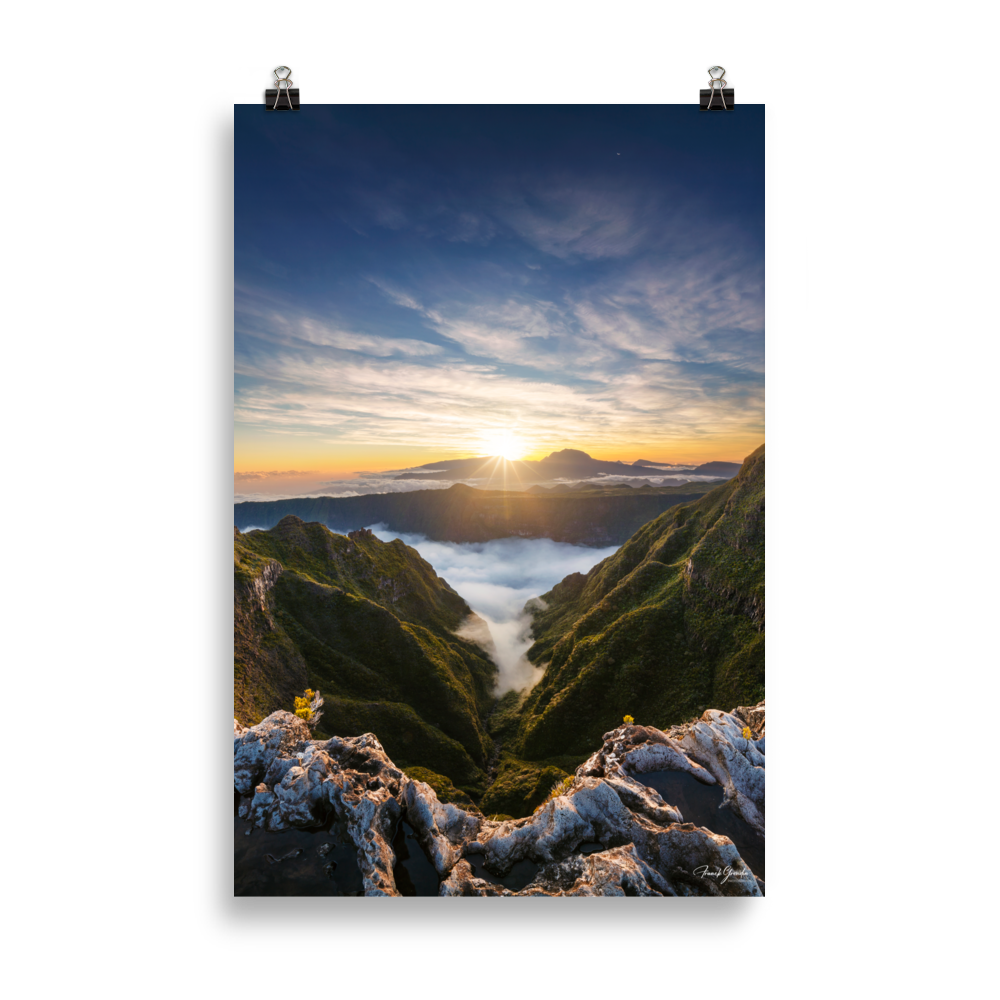 Affiche de La Réunion Rivière des Remparts au Crépuscule 61 × 91 cm / Sans cadre - photographie Franck Grondin