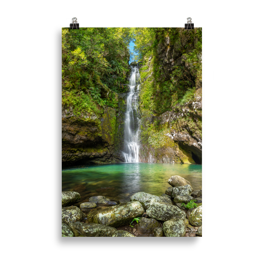 Affiche de La Réunion Cascade du Bassin Chouchou 61 × 91 cm / Sans cadre - photographie Franck Grondin