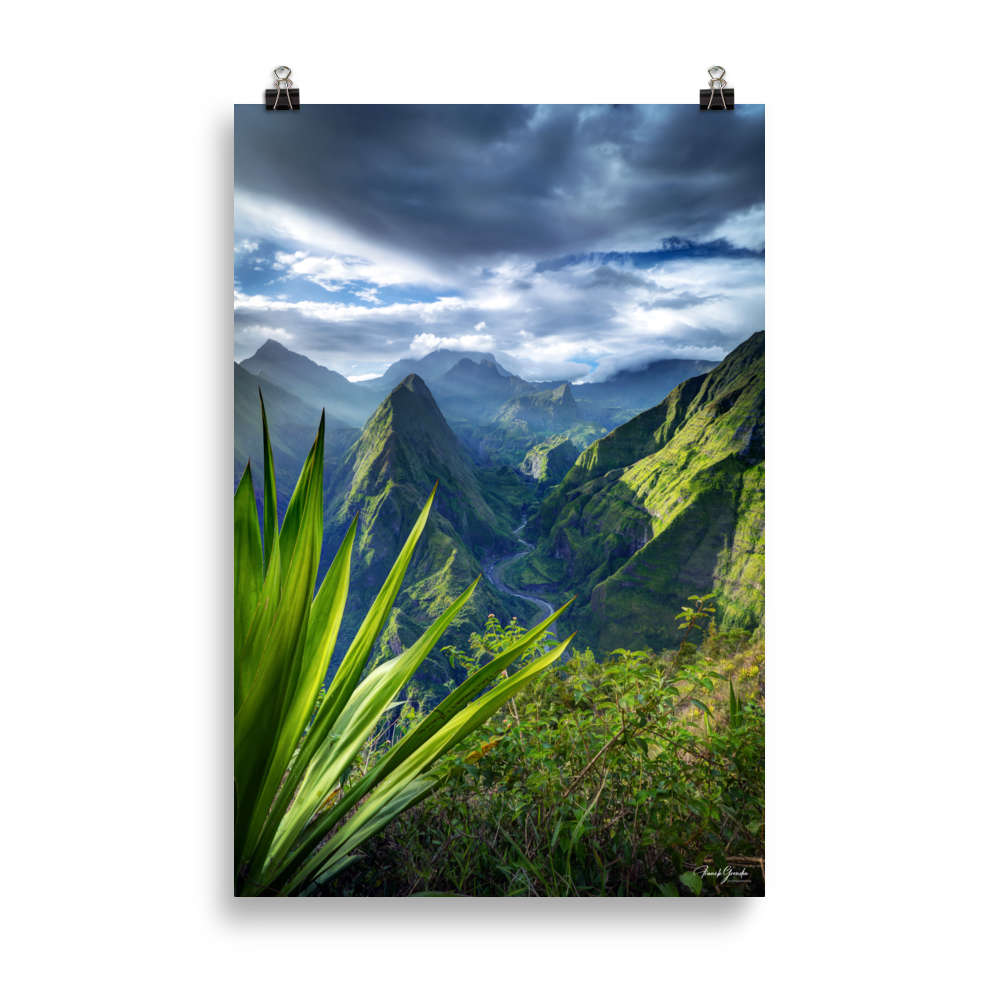 Affiche de La Réunion Mafate, Ciel Tourmenté 61 × 91 cm / Sans cadre - photographie Franck Grondin