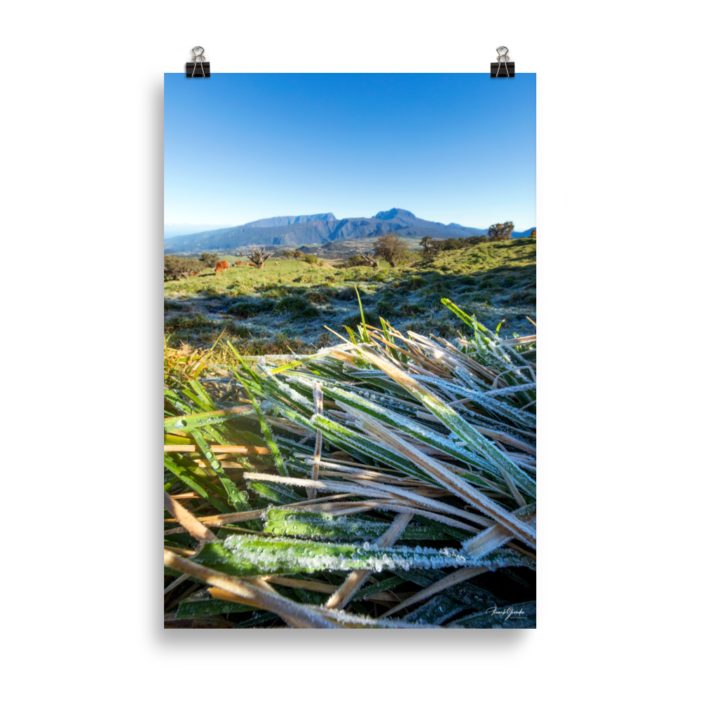 Affiche de La Réunion Givre sur les Hauts du Volcan 61 × 91 cm / Sans cadre - photographie Franck Grondin