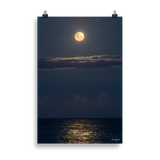 Affiche de La Réunion Lune Rousse sur l'Océan 61 × 91 cm / Sans cadre - photographie Franck Grondin
