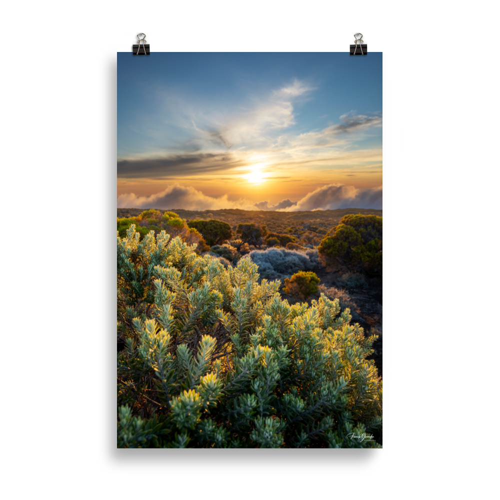 Affiche de La Réunion Crépuscule sur le Pas des Sables 61 × 91 cm / Sans cadre - photographie Franck Grondin