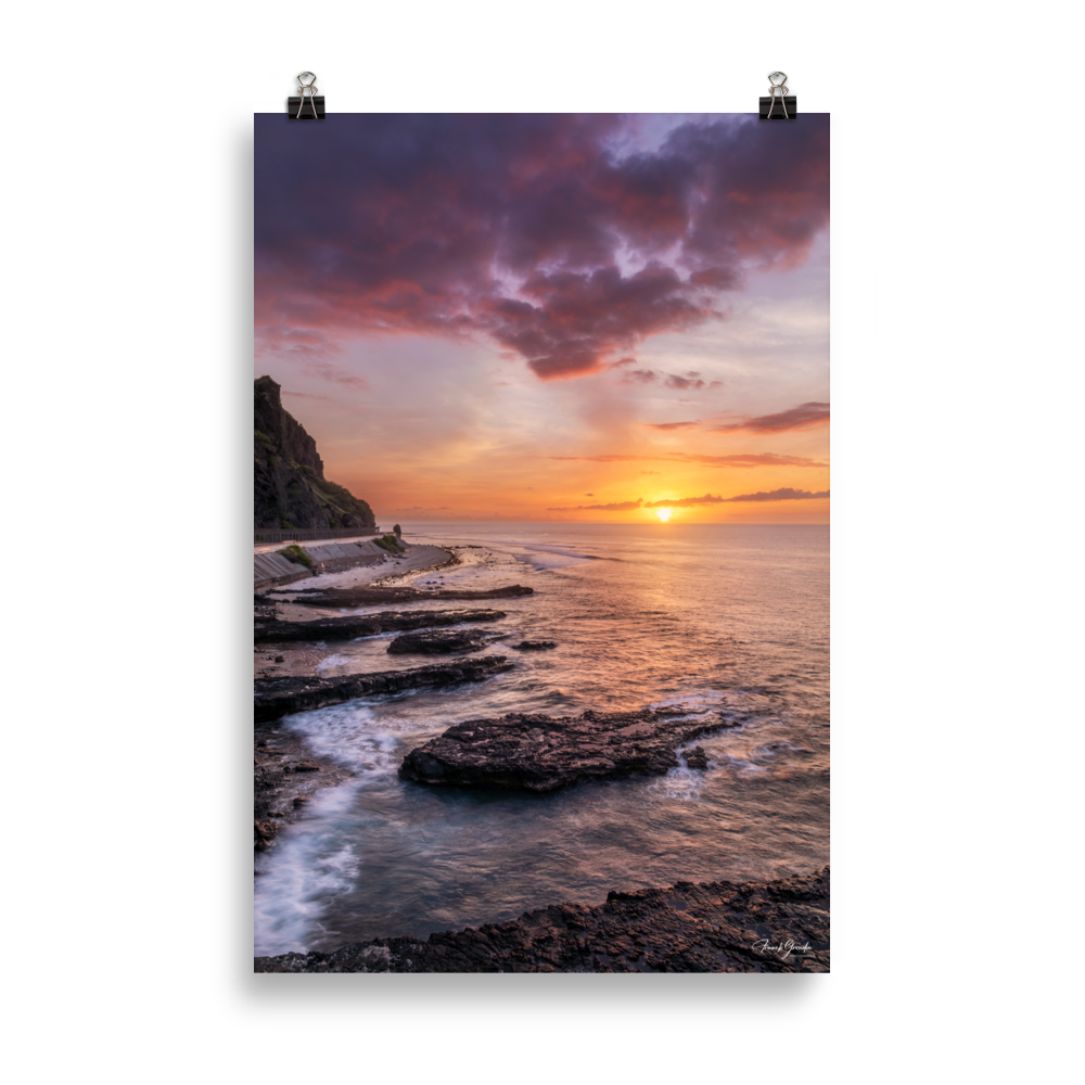 Affiche de La Réunion Crépuscule au Cap Champagne 61 × 91 cm / Sans cadre - photographie Franck Grondin