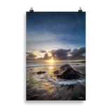 Affiche de La Réunion Coucher de Soleil sur Bois Blanc 61 × 91 cm / Sans cadre - photographie Franck Grondin
