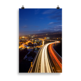 Affiche de La Réunion La Route des Tamarins de Nuit 61 × 91 cm / Sans cadre - photographie Franck Grondin