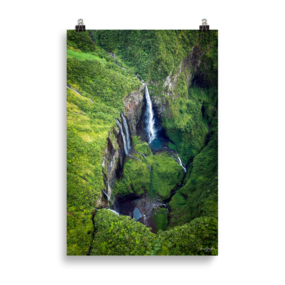 Affiche de La Réunion Le Trou de Fer vu du Ciel 61 × 91 cm / Sans cadre - photographie Franck Grondin