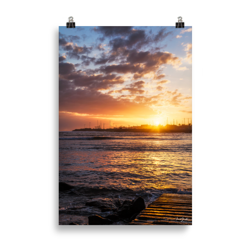Affiche de La Réunion Saint-Pierre depuis Terre-Sainte 61 × 91 cm / Sans cadre - photographie Franck Grondin