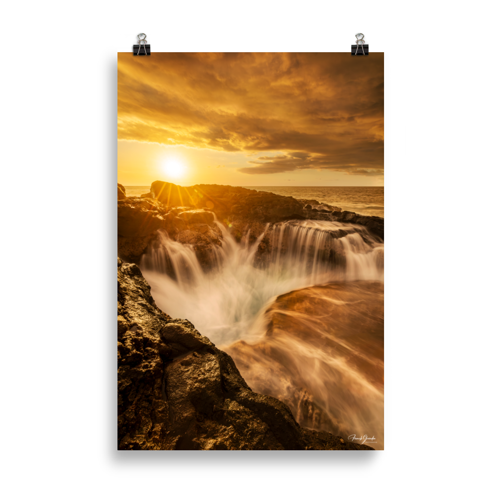 Affiche de La Réunion Le Souffleur de la Pointe des Châteaux 61 × 91 cm / Sans cadre - photographie Franck Grondin