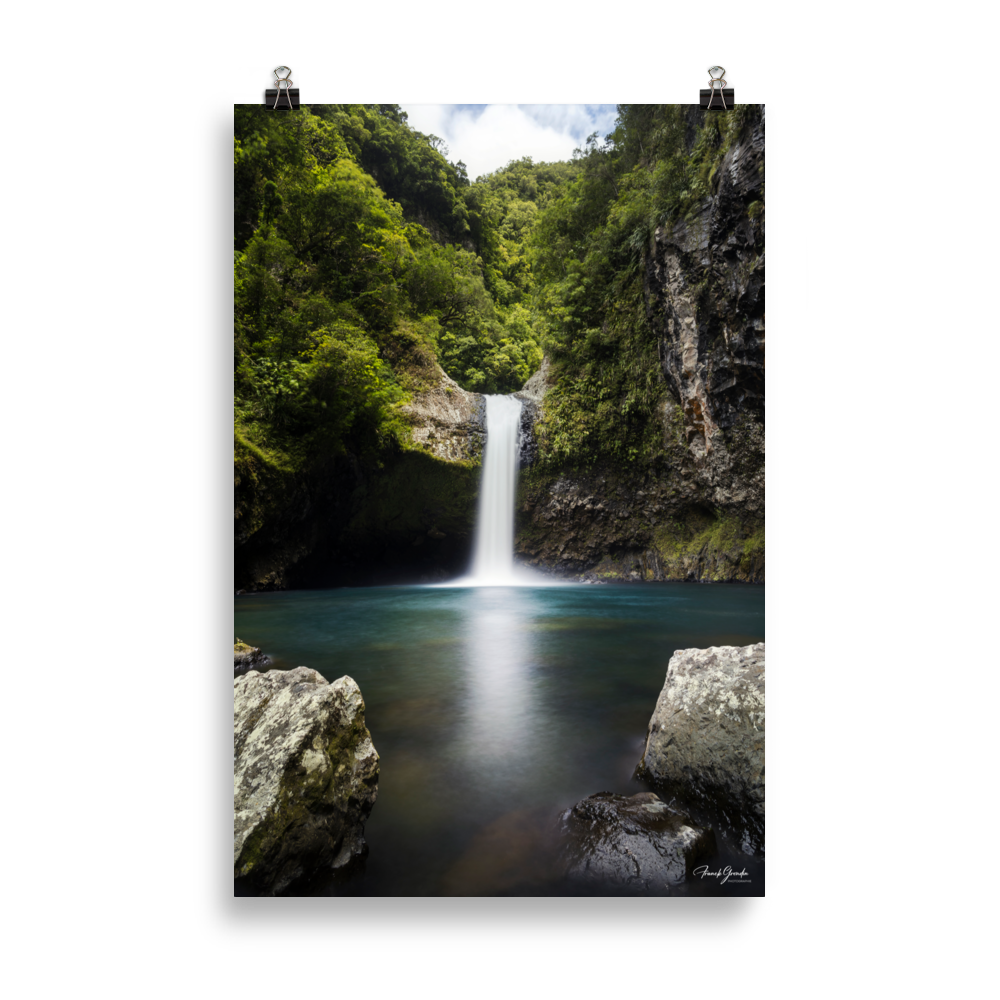 Affiche de La Réunion Cascade de Takamaka 61 × 91 cm / Sans cadre - photographie Franck Grondin